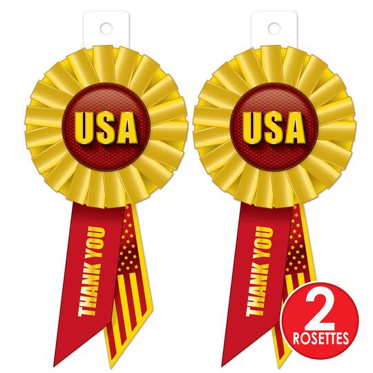 Beistle 6.5" Patriotic USA Rosettes